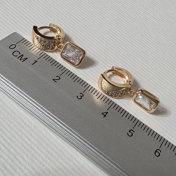 Сережки из медицинского золота с позолотой 3125192793 фото