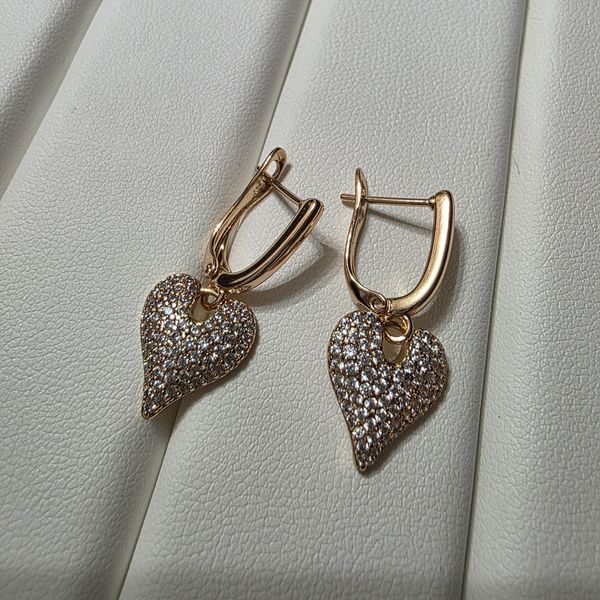 Сережки из медицинского золота с позолотой 3091487269 фото