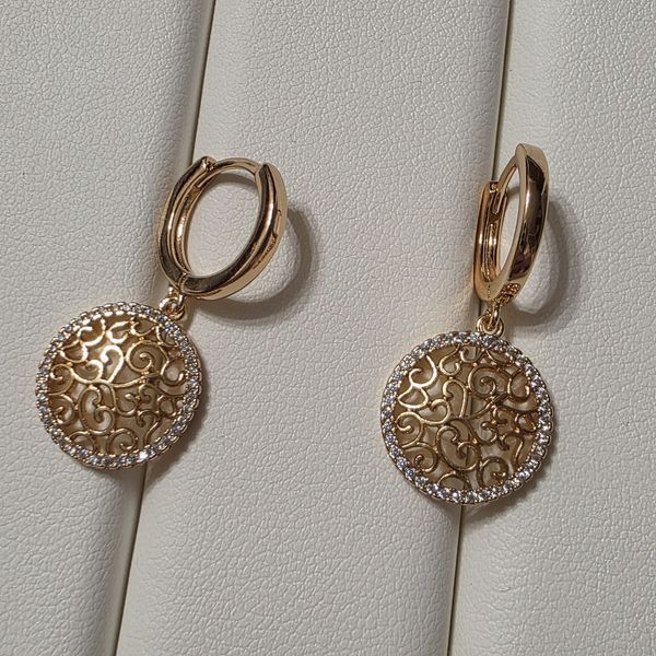 Сережки из медицинского золота с позолотой 3085813358 фото
