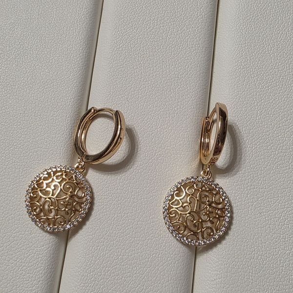 Сережки из медицинского золота с позолотой 3085813358 фото