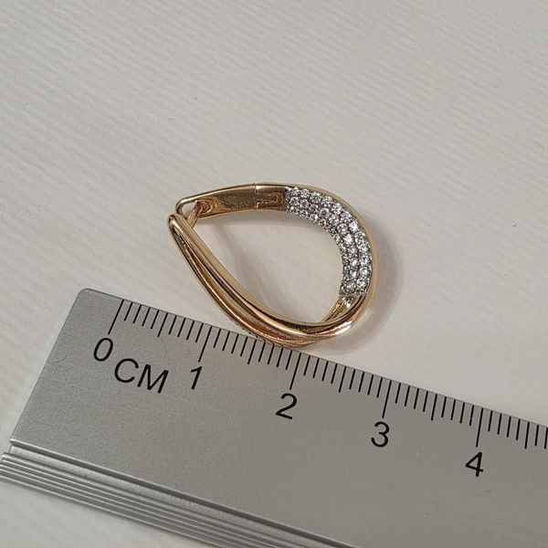 Сережки из медицинского золота с позолотой Сережки Стиль 3085998227 фото