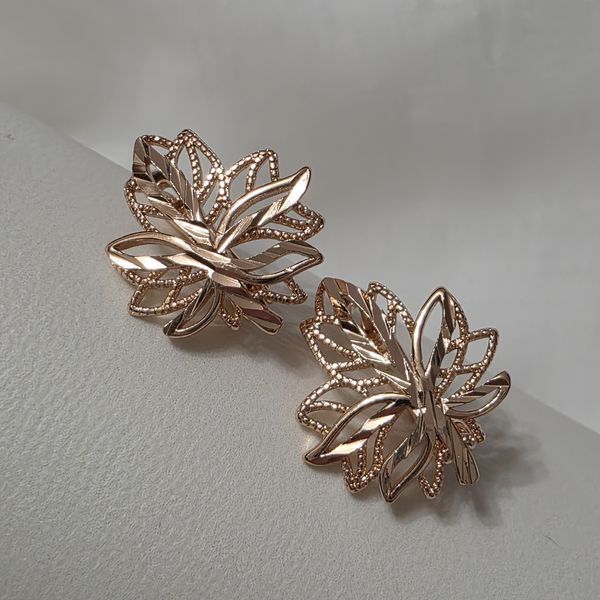 Сережки из медицинского золота с позолотой 3107217811 фото