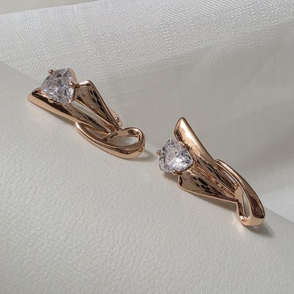Сережки из медицинского золота с позолотой 3206596726 фото