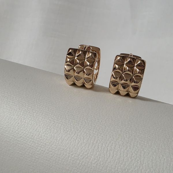 Сережки из медицинского золота с позолотой 3125195640 фото