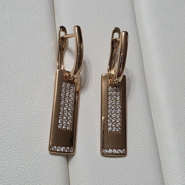 Сережки из медицинского золота с позолотой 3085813666 фото