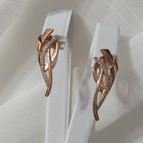 Сережки из медицинского золота с позолотой 3206596912 фото