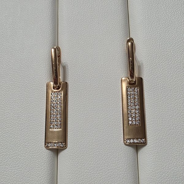 Сережки из медицинского золота с позолотой 3085813666 фото