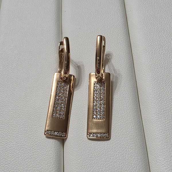 Сережки из медицинского золота с позолотой 3085813666 фото