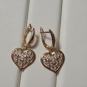 Сережки из медицинского золота с позолотой 3085815687 фото