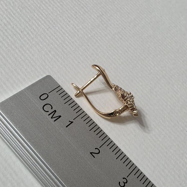 Сережки из медицинского золота с позолотой 3084363970 фото