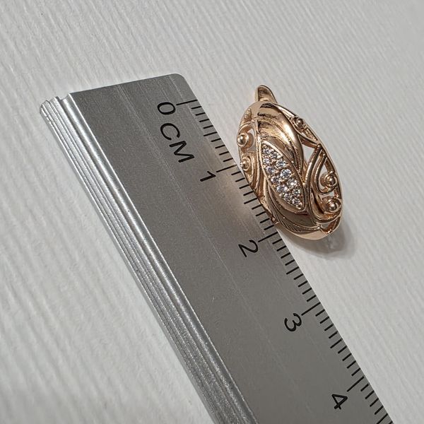 Сережки из медицинского золота с позолотой 3084317963 фото