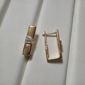 Сережки из медицинского золота с позолотой 3091478142 фото