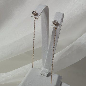 Сережки из медицинского золота с позолотой 3084418334 фото