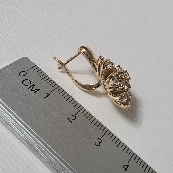 Сережки из медицинского золота с позолотой 3084364789 фото