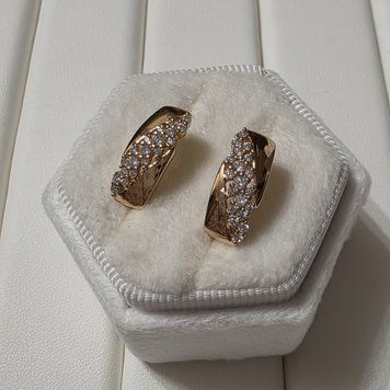 Сережки з медичного золота з позолотою Сережки Стиль 3086003061 фото