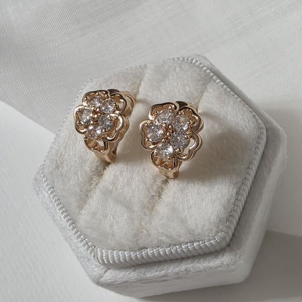 Сережки из медицинского золота с позолотой 3140126885 фото