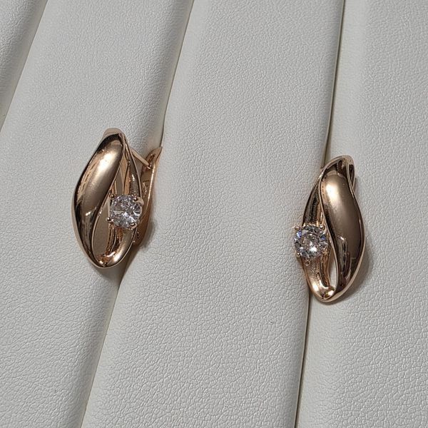 Сережки из медицинского золота с позолотой 3084331835 фото