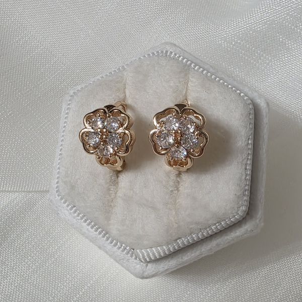 Сережки из медицинского золота с позолотой 3140126885 фото