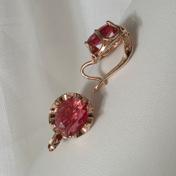 Сережки из медицинского золота с позолотой 89652 фото